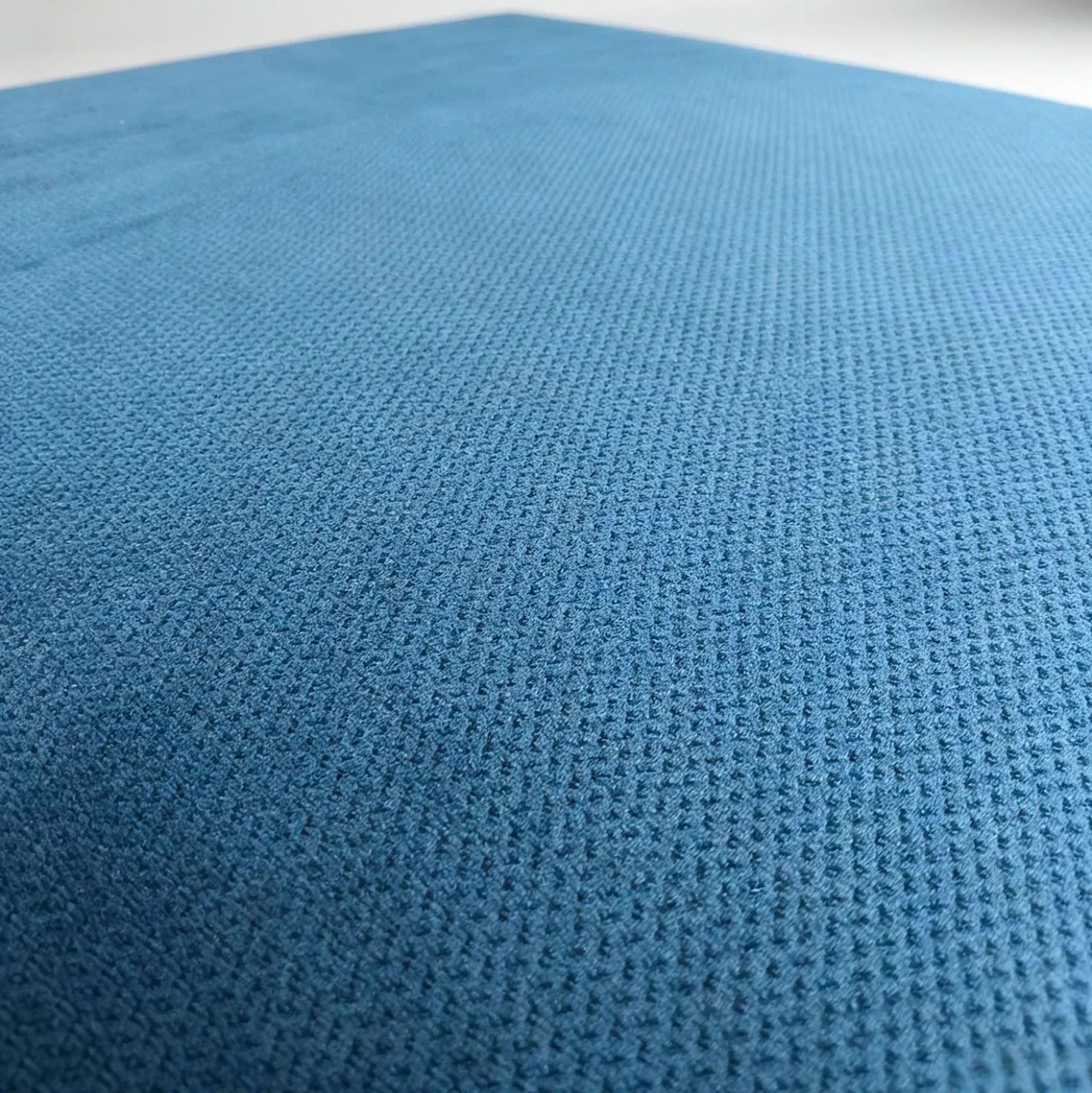 Canapé 2 places convertible et modulable Bergerac Tissu doux texturé Bleu