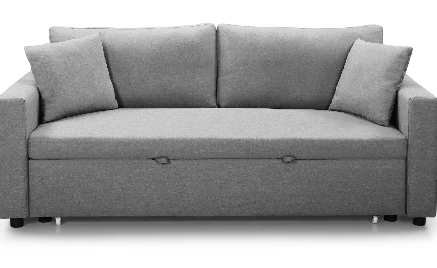 Canapé 3 places Convertible Saphir Tissu Gris Clair