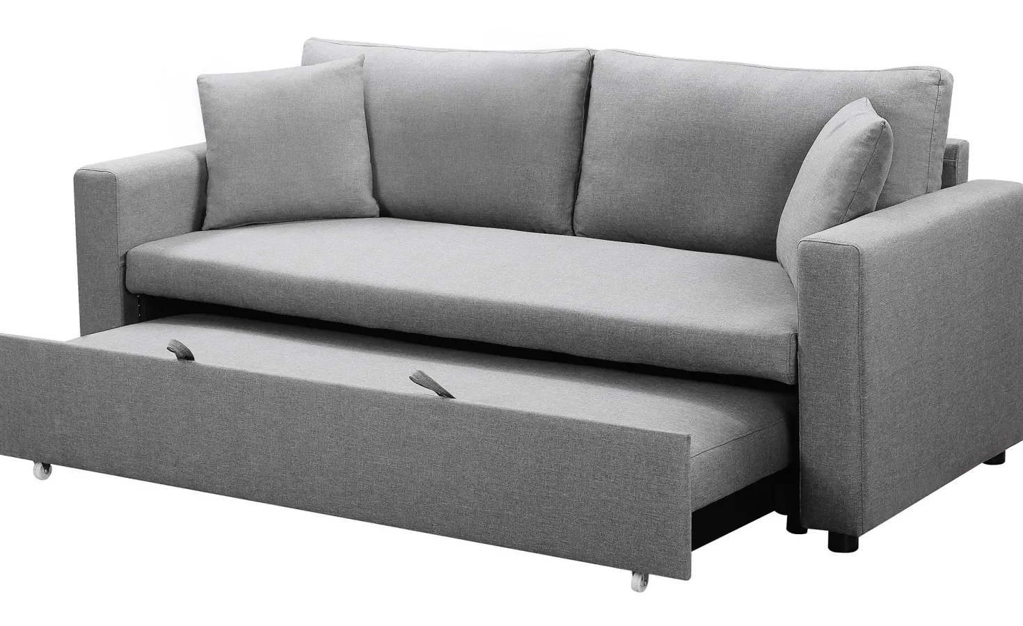 Canapé 3 places Convertible Saphir Tissu Gris Clair