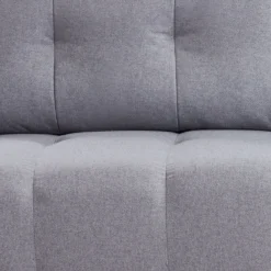 Canapé 3 places convertible Stylian Tissu Gris clair