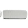 Canapé 2 places design Sidonie Tissu bouclette Blanc