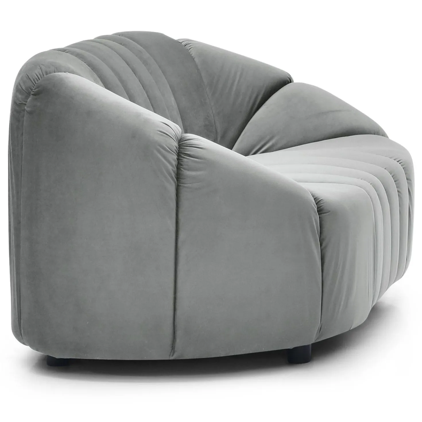 Canapé 2 places design Sidonie Velours Gris