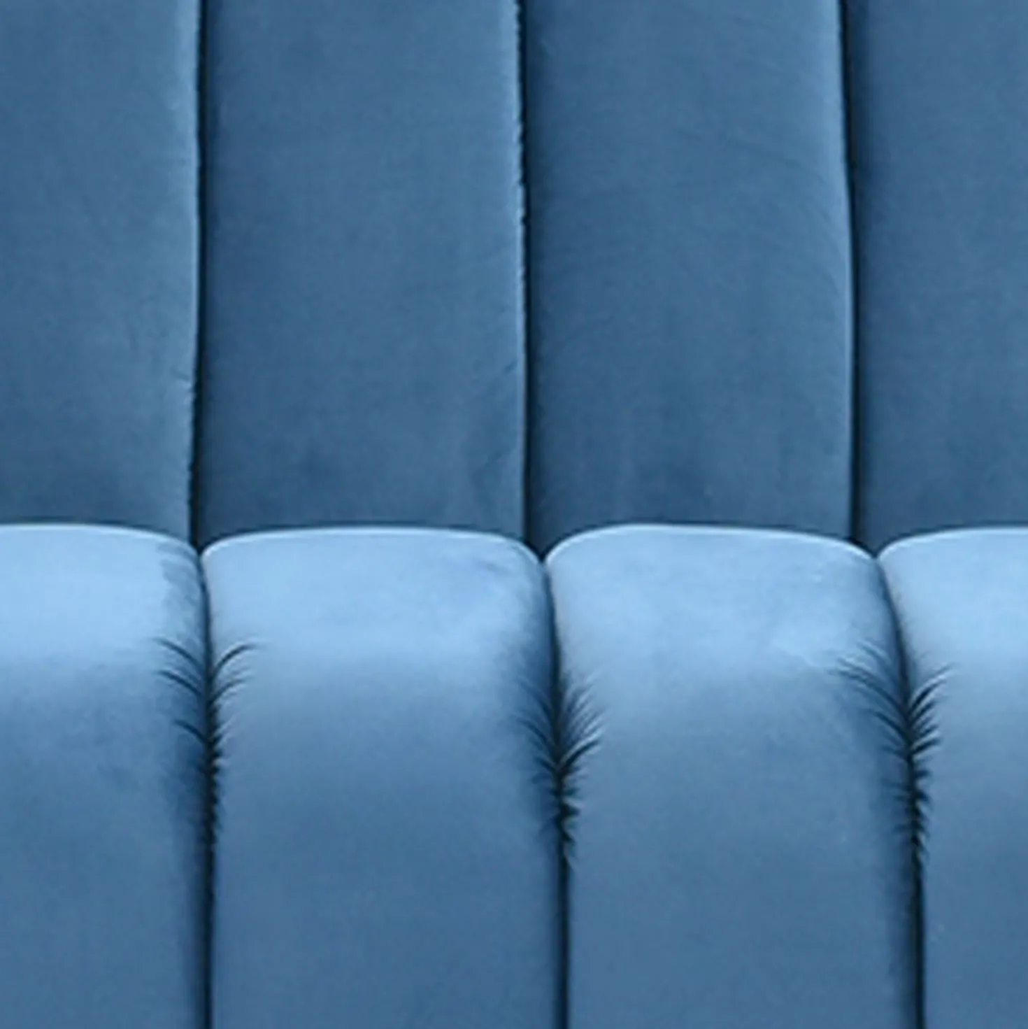 Canapé 3 places design Sidonie Velours Bleu