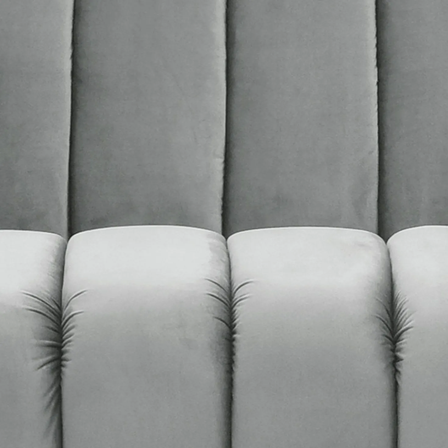 Canapé 3 places design Sidonie Velours Gris