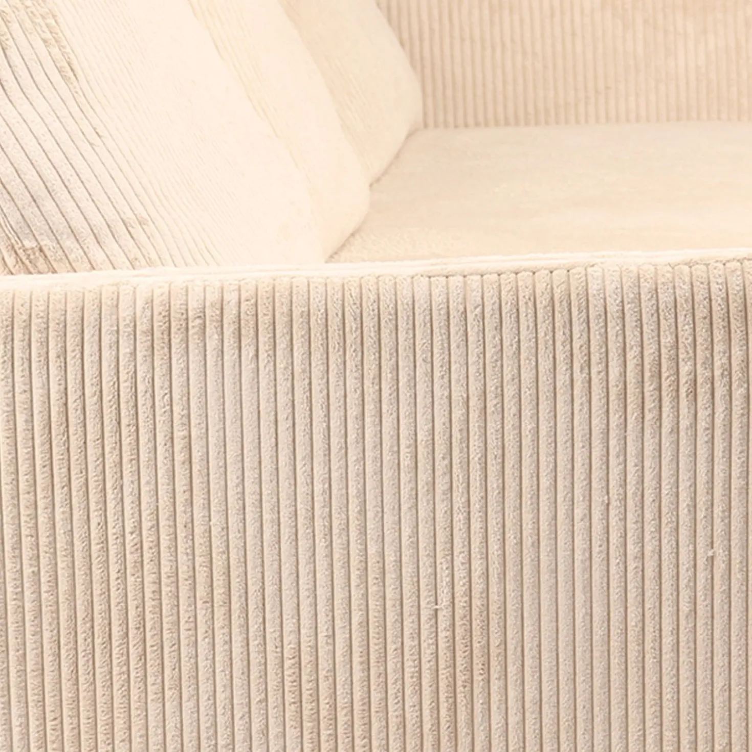 Canapé 3 places moderne et élégant Manuelo Velours côtelé Beige