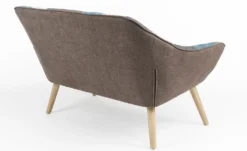 Canapé 2 places Scandinave Zentao effet patchwork Tissu Multicolore