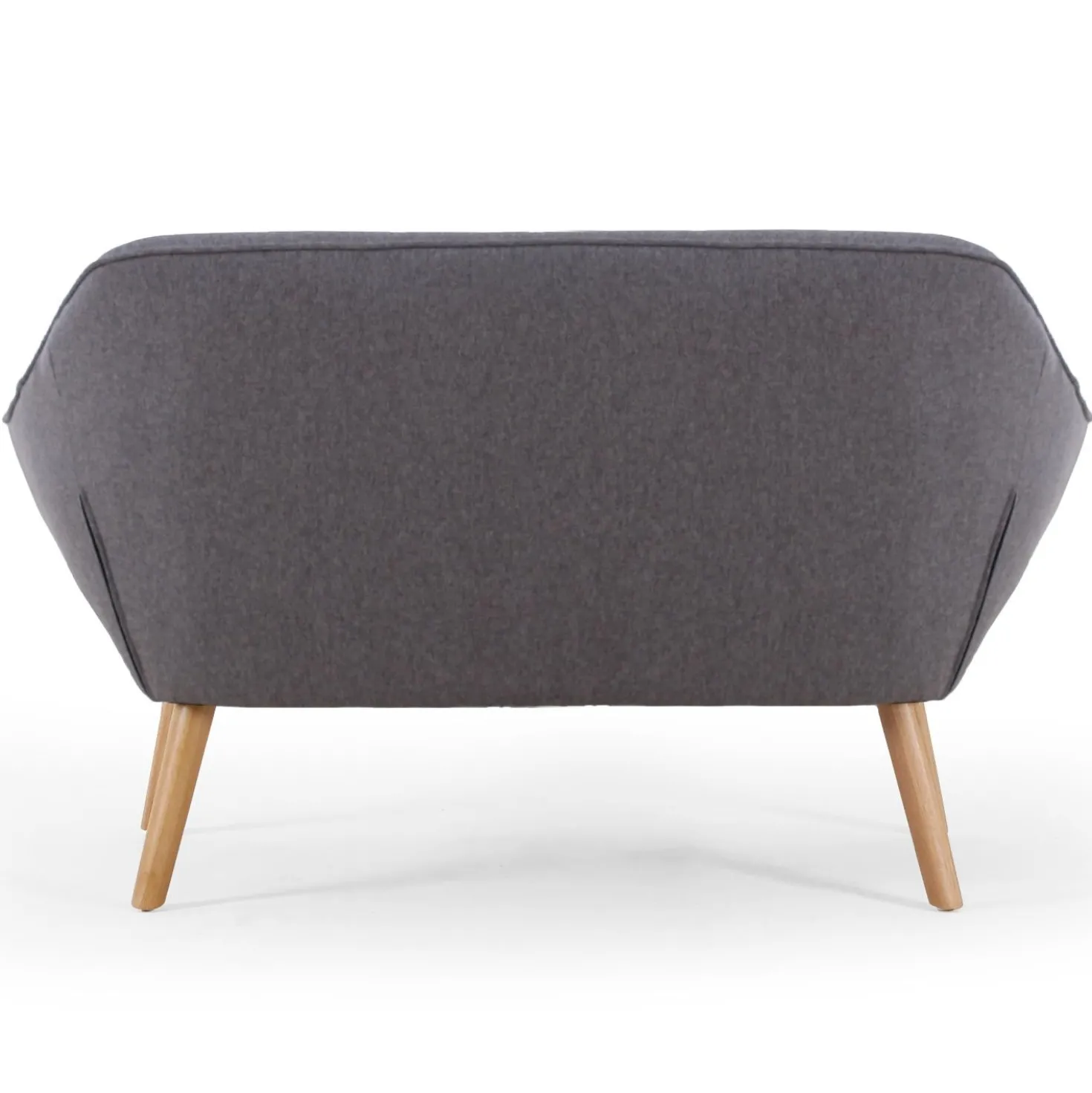 Canapé 2 places Scandinave Zentao Tissu Gris Clair