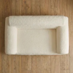 Canapé pour chien et chat Titou 50x80 Tissu Bouclette Crème