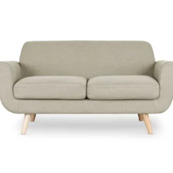 Canapé scandinave 2 places Danube Tissu Beige