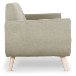 Canapé scandinave 2 places Danube Tissu Beige