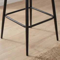 Chaise de bar Bobby Velours Argent
