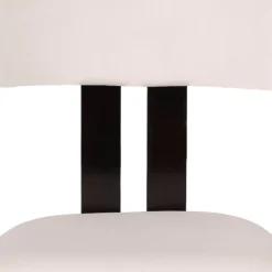 Chaise de salle à manger design Ceriz Bois foncé et Velours Beige