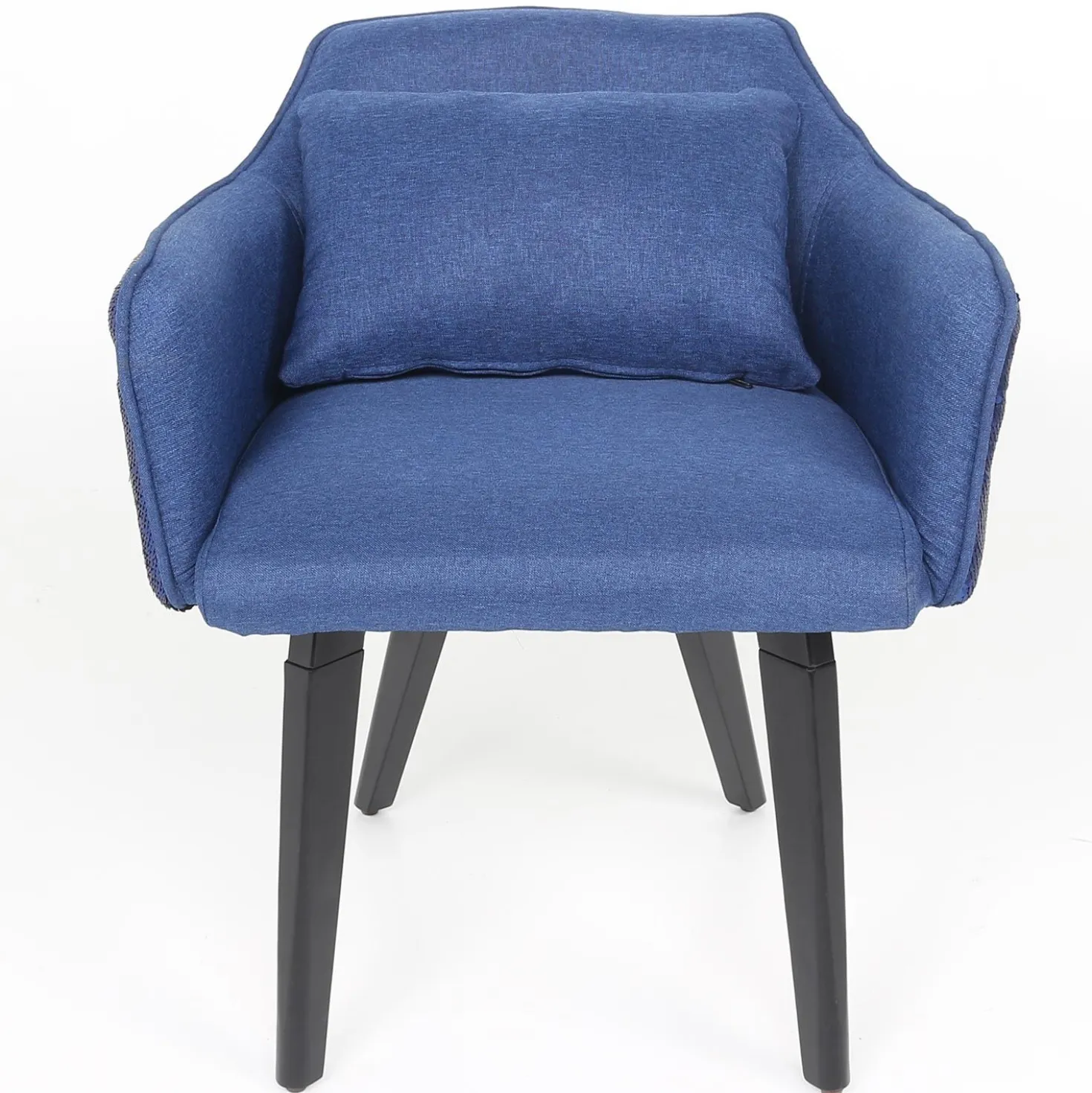 Chaise / Fauteuil Gybson Sequins Tissu Bleu et Sequins réversibles Bleu & Argent