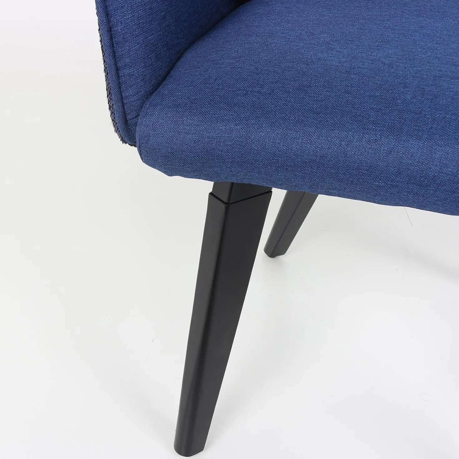 Chaise / Fauteuil Gybson Sequins Tissu Bleu et Sequins réversibles Bleu & Argent