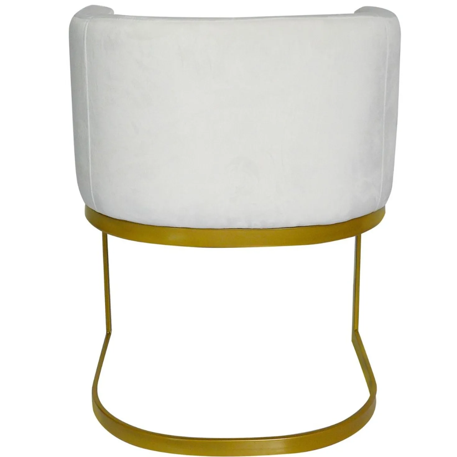 Chaise / Fauteuil Noellie Velours Blanc pieds Or
