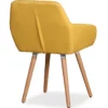 Chaise / Fauteuil scandinave Frida Tissu Jaune