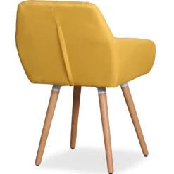 Chaise / Fauteuil scandinave Frida Tissu Jaune