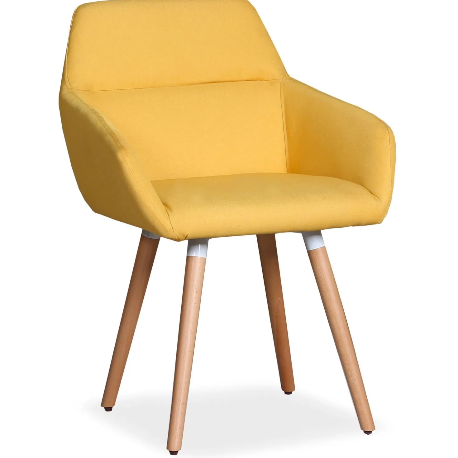 Chaise / Fauteuil scandinave Frida Tissu Jaune