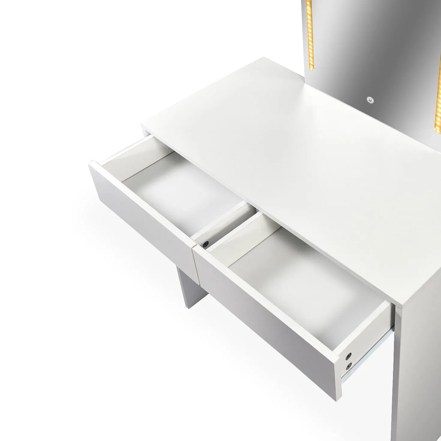 Coiffeuse avec miroir LED Talisma L80cm Blanc