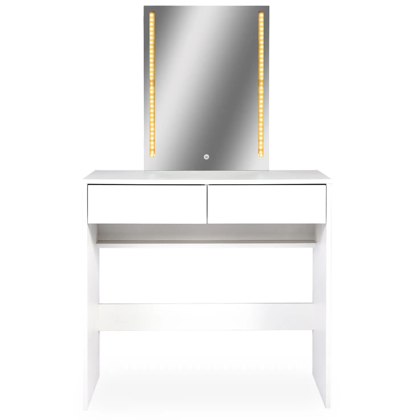 Coiffeuse avec miroir LED Talisma L80cm Blanc