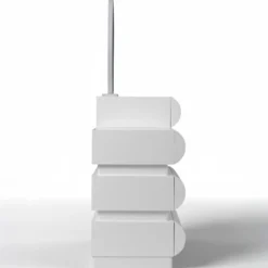 Coiffeuse extensible 101-140cm avec 5 tiroirs arrondis et miroir design Mezade Blanc