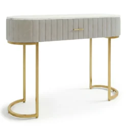 Coiffeuse Paloma 1 tiroir Velours Taupe