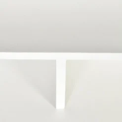 Coiffeuse 4 tiroirs et miroir LED 3 couleurs Miraclas L92cm Bois Blanc et Rotin