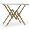 Console Murviel en Verre et Pieds Or