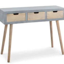 Console scandinave 3 tiroirs Tatum Gris