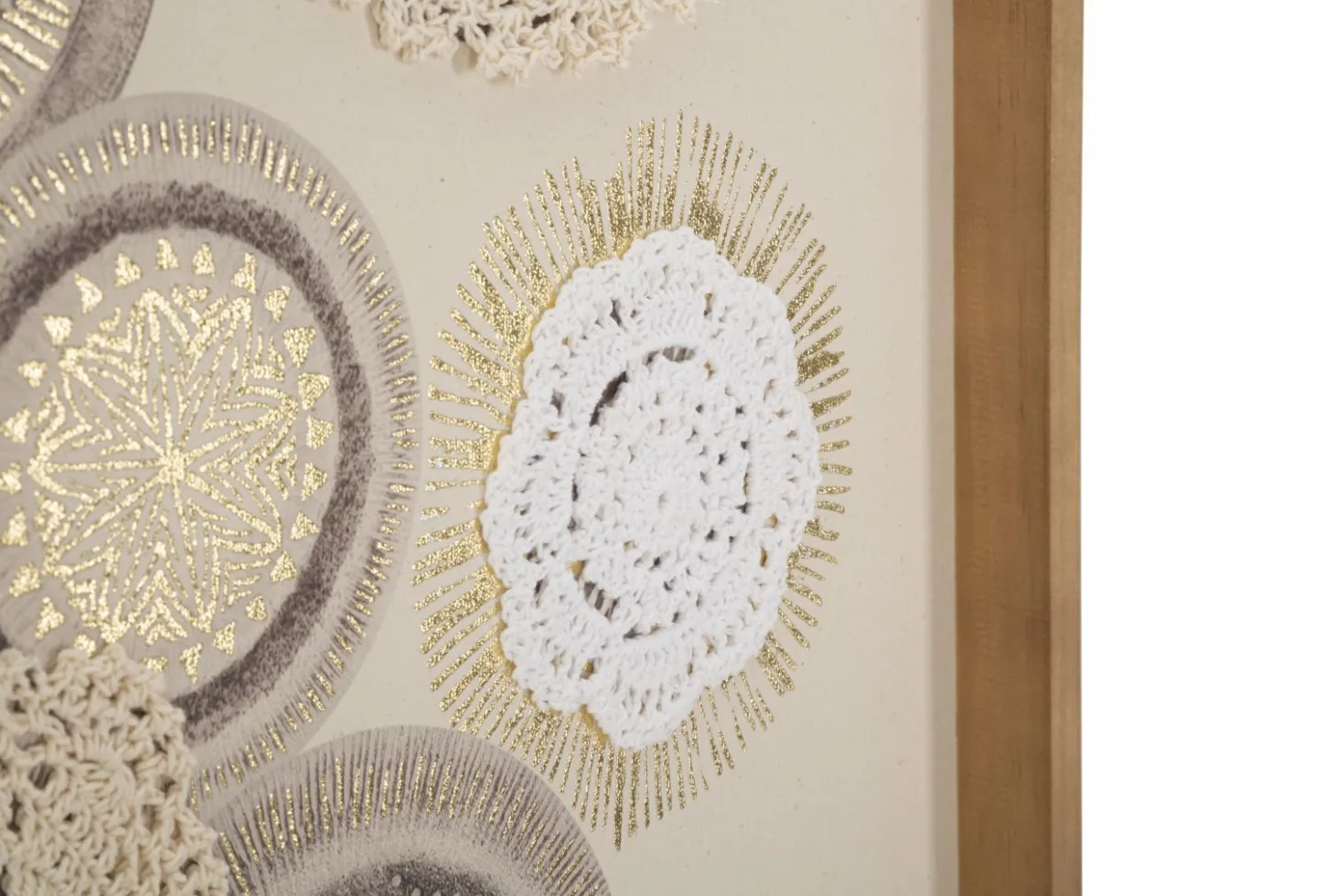 Décoration murale Circlly en bois motifs géométriques tons chauds