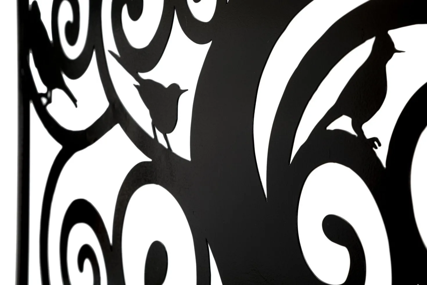 Décoration murale 3D Arbre Fer Noir silhouettes oiseaux