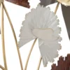 Décoration murale 3D en fer branches avec feuilles multicolores