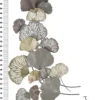 Décoration murale 3D en métal feuilles multicolores