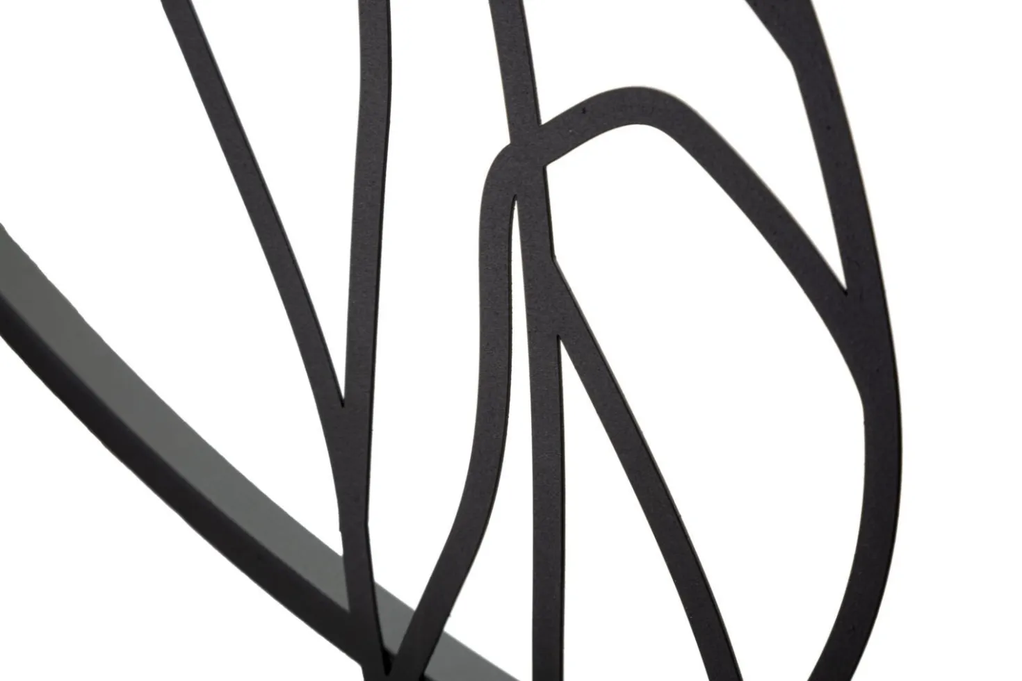 Décoration murale 3D fleurs cadre circulaire Fer Noir finitions dorées