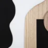 Décoration murale en bois 3D multicolore géométrique abstraite M.D.F
