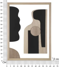 Décoration murale en bois 3D multicolore géométrique abstraite M.D.F