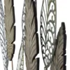 Décoration murale feuilles métal et MDF dorées et argentées