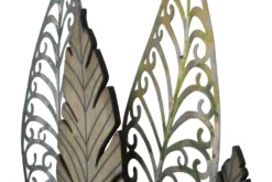 Décoration murale feuilles métal et MDF dorées et argentées