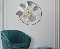 Décoration murale ronde Campur Fer multicolore et pastel