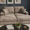 Duo de méridiennes Fabien combinables en canapé profond Velours Taupe