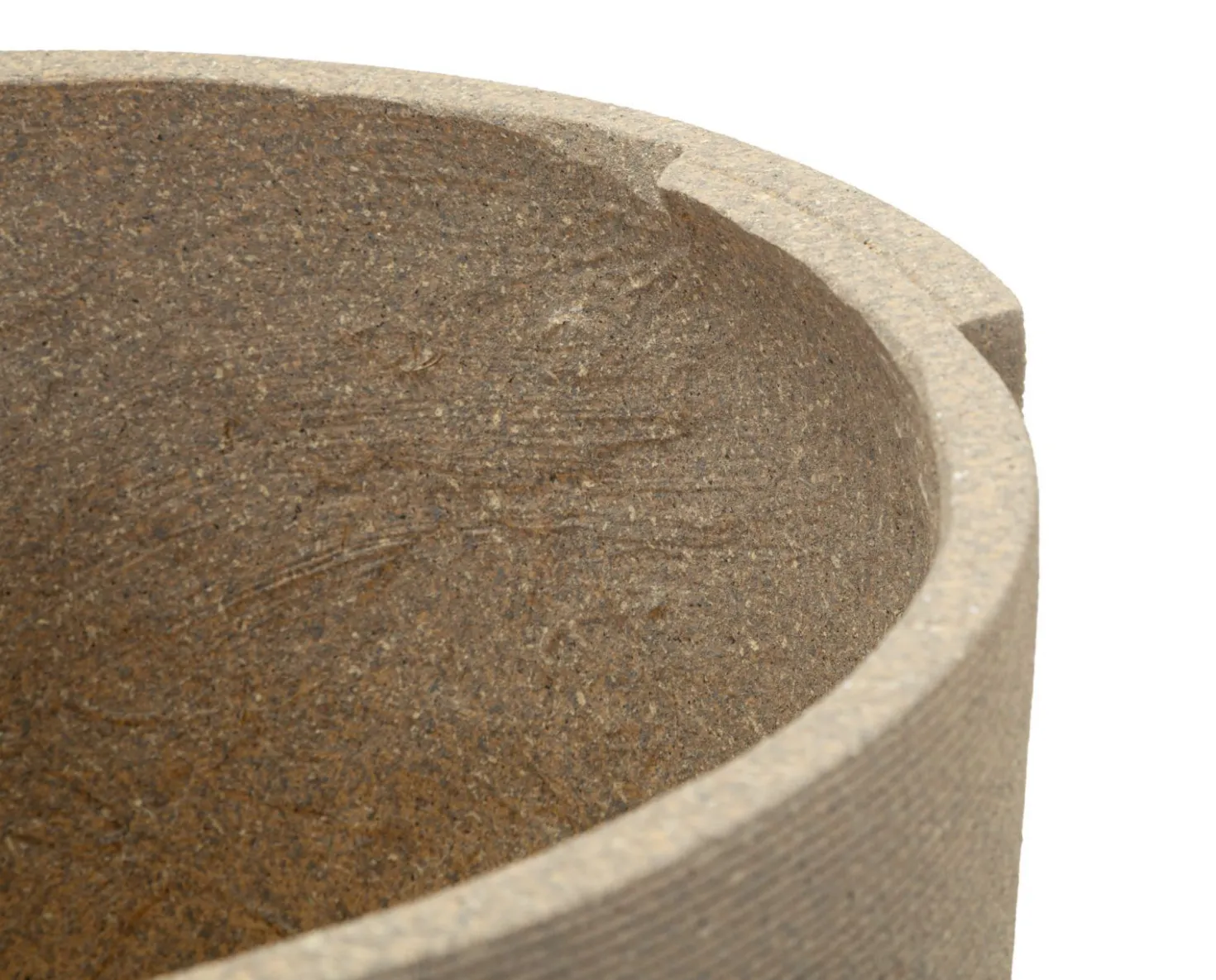 Ensemble de cache-pots extérieur texturé Peru 3 pcs couleur Naturel