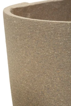 Ensemble de cache-pots extérieur texturé Peru 3 pcs couleur Naturel
