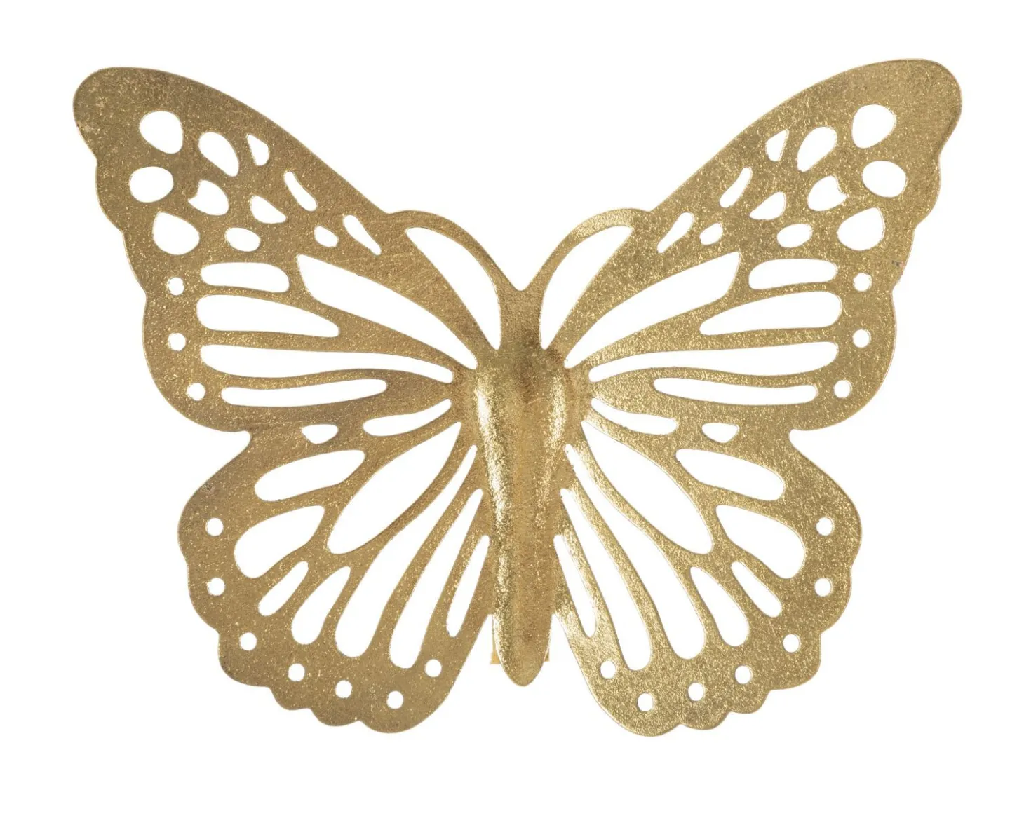 Ensemble de papillons muraux décoratifs 3D en fer doré 4 pièces