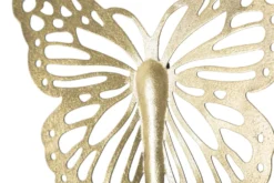 Ensemble de papillons muraux décoratifs 3D en fer doré 4 pièces