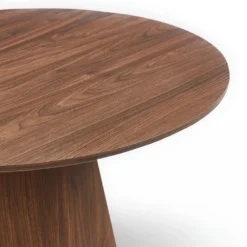 Ensemble de 2 tables basses rondes Callie Bois noisette