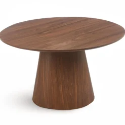 Ensemble de 2 tables basses rondes Callie Bois noisette