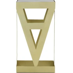 Ensemble de 3 tables d'appoint Amstra en Verre fumé et Métal Or