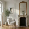 Fauteuil arrondi Brenda Velours Blanc