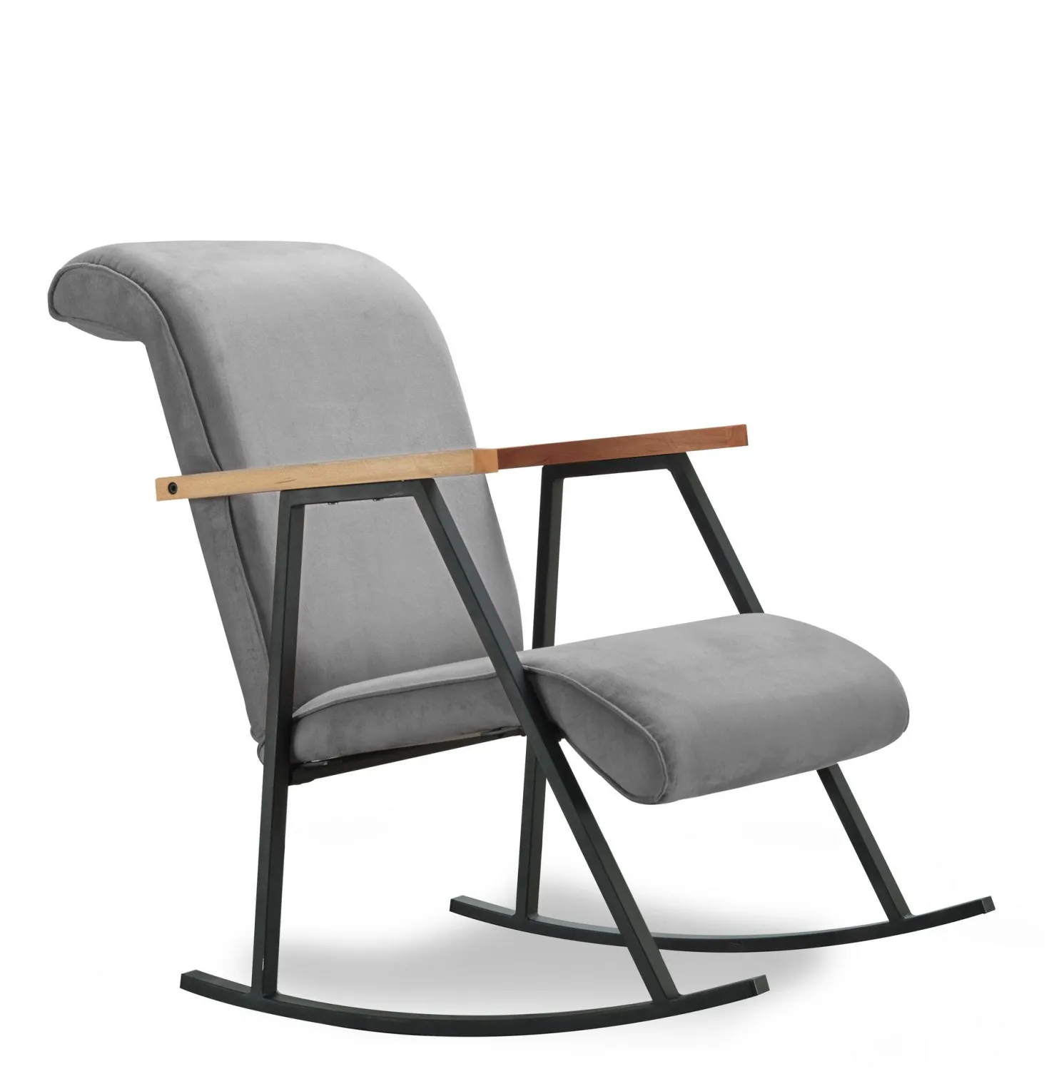 Fauteuil à bascule Vitocha Velours Gris