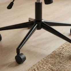 Fauteuil de bureau moderne à haut dossier Florelo Tissu Taupe clair